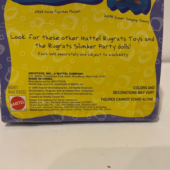 Vintage 1998 The Rugrats Movie Baby Dil Collectible Nickelodeon Mattel Figure - Picture 3 of 4